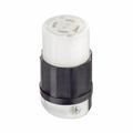 Leviton 30A Locking Connector 3P 4W 600Vac L17-30R Bk/Wt 2743